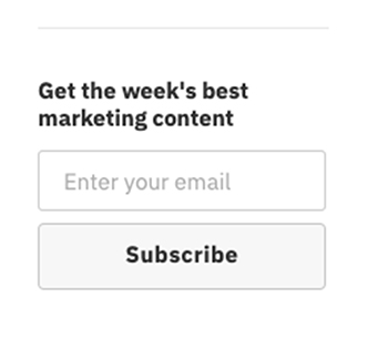 Content-led Growth, email form example.