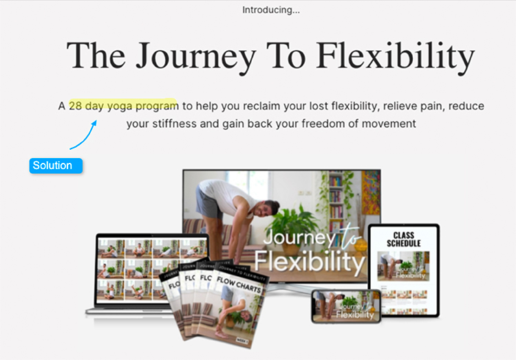 Finally, in the screenshot below, the solution is introduced: The Journey to Flexibility