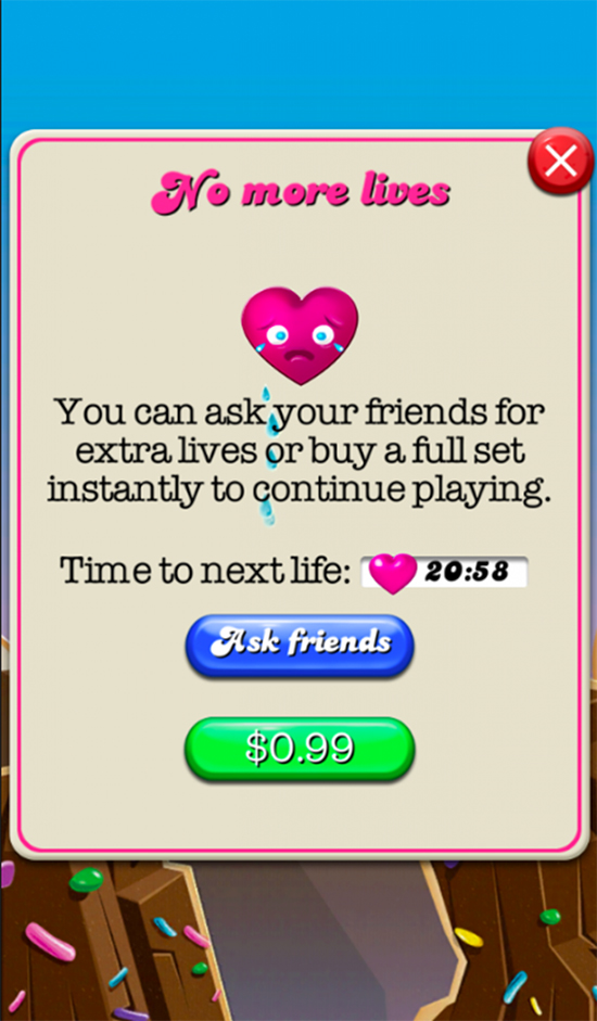 Candy Crush Saga example. Players could request extra lives or bonuses from Facebook friends, helping retain current players and attracting new ones curious about the game.