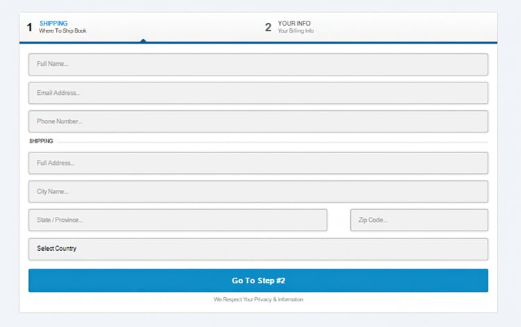 create a order form