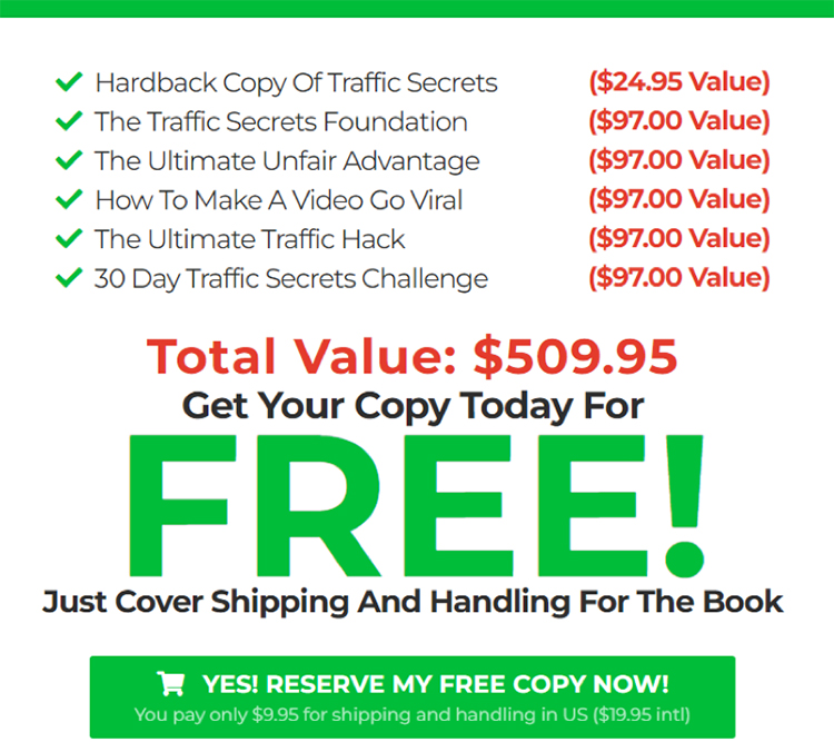 Build an Experience, Traffic Secrets Bonuses