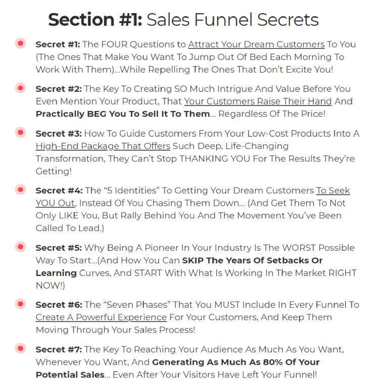 Long-Form Landing Page, ClickFunnels' book section description.