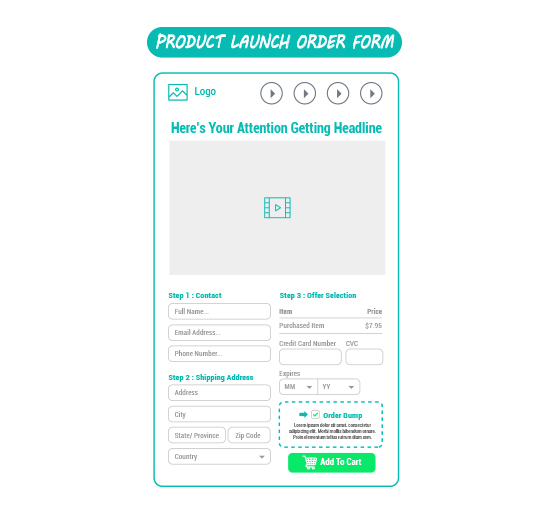 product launch order form