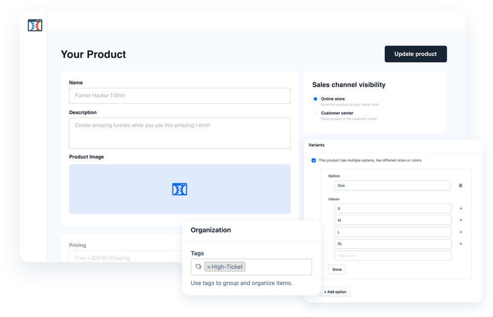 manage products example